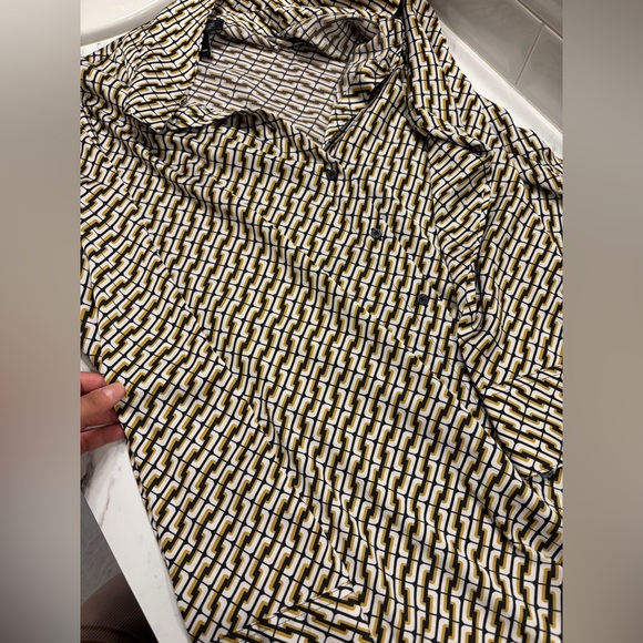 Rachel Zoe Black and White Patterned Women's Shirt - Picture 3 of 3